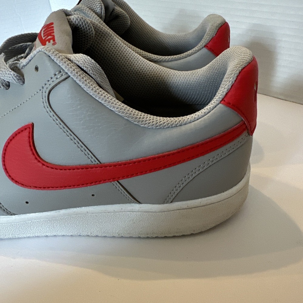Size 11.5 - Nike Court Vision Next Nature Low Wolf Grey University Red - Picture 5 of 15